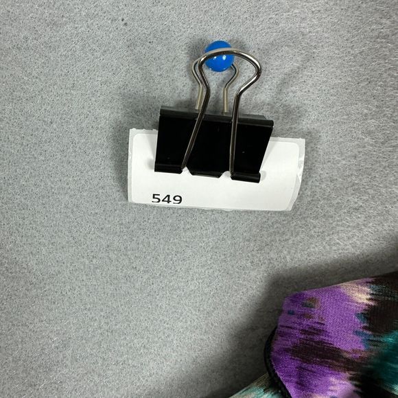 CJ Banks Womens Pullover Flower Purple V Neck Plus Size X - Picture 13 of 14